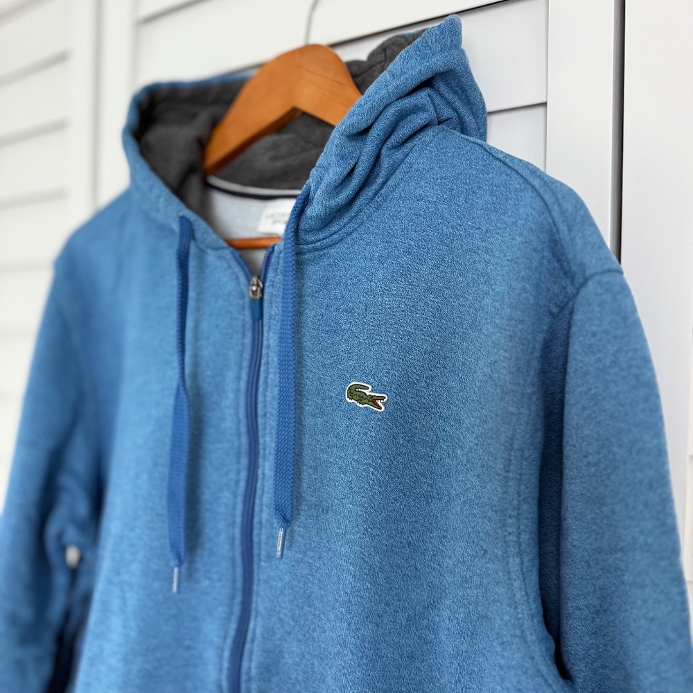 Blue Lacoste Sweatshirt / Full Zip Hoodie US XL